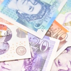 Close Up/Macro Study of Various British Sterling Paper and Polymer Bank Notes